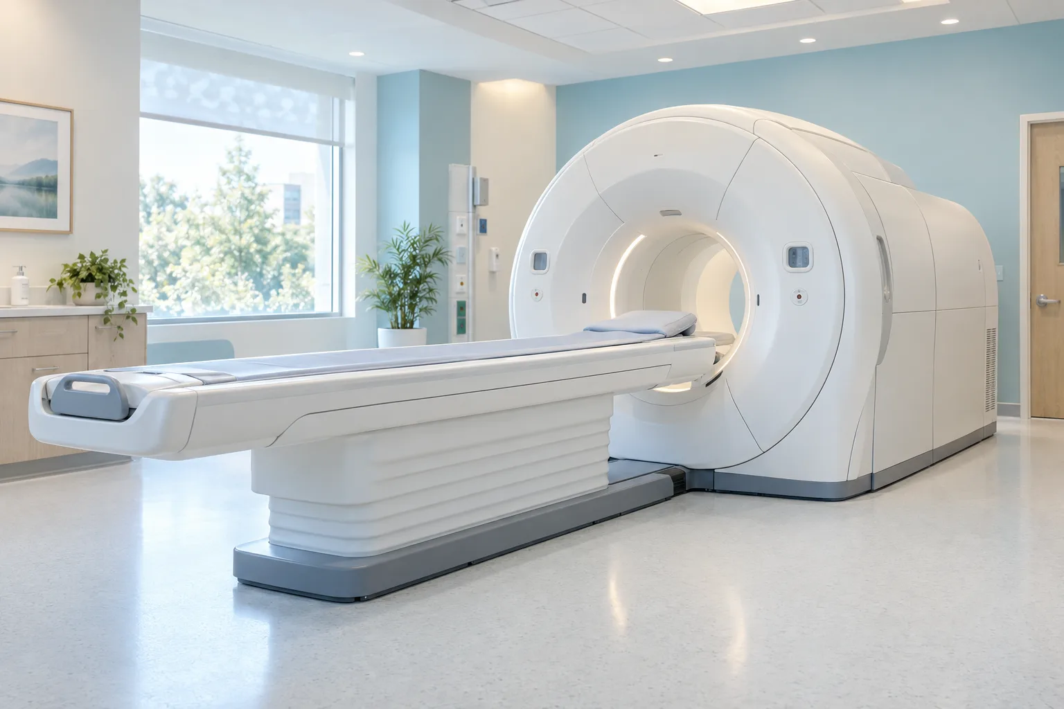 PET-CT scanner and examination table